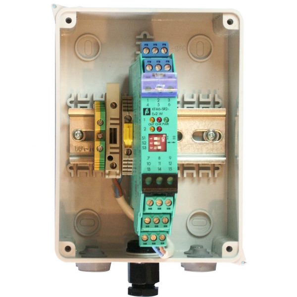 Dual Gas Barrier Relay – mains isolator & fuse